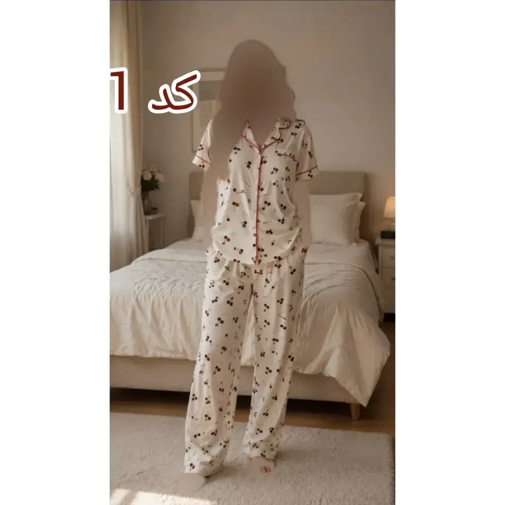 ست لباس راحتی نخی موسلین وارداتی طرح پینترستی مناسب سایز 36 تا 46