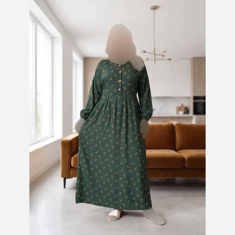  پيراهن كَلدار جلو دكمهt8046