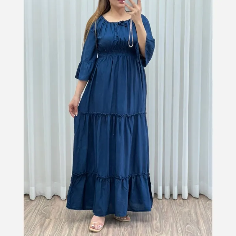 ساحلی عروسکی ململ فری سایز مناسب 40 تا 48 نخ ململ