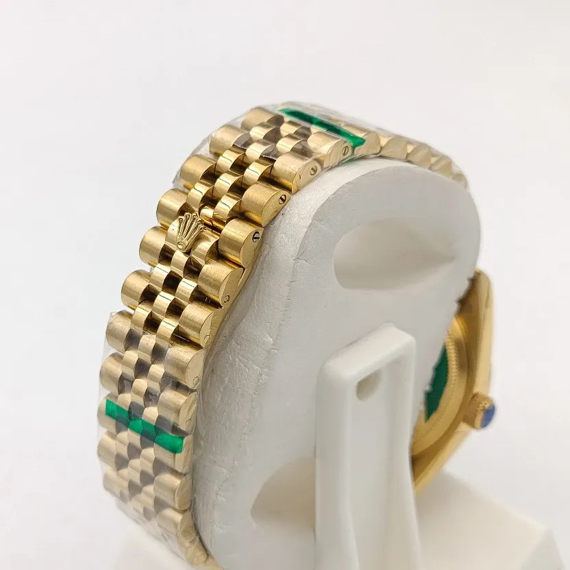 ساعت مچی مردانه رولکس دیت جاست طلایی صفحه مشکی موتور ژاپن مستر کوالیتی
