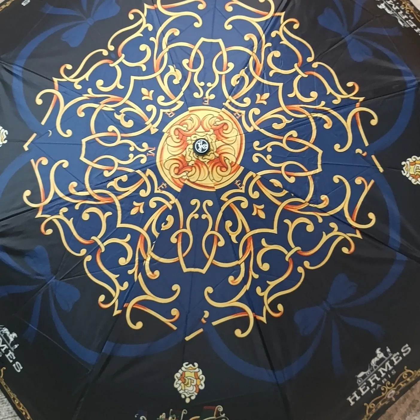 چتر اتوماتیک لوکس برند هرمس ضدباد پارچه نانو