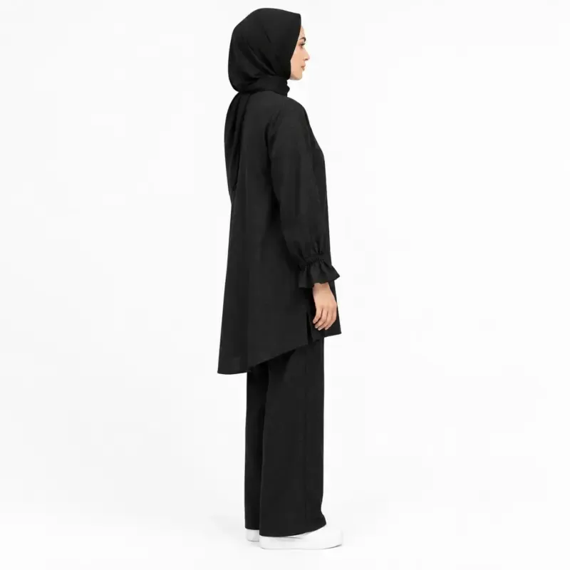 شومیز تک آستین سه ربع لنین مراکشی زنانه