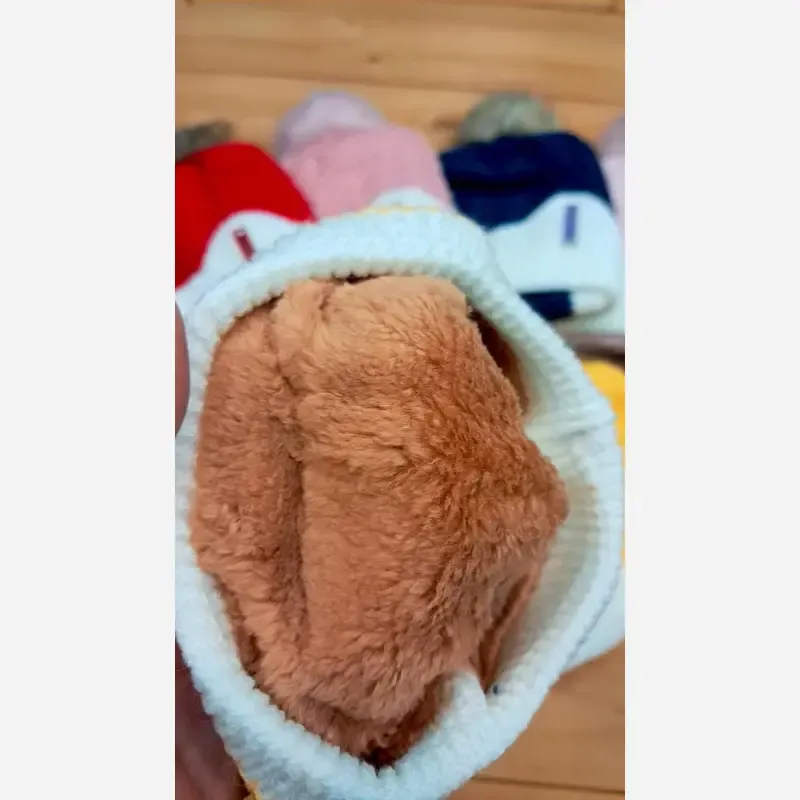 ست کلاه و شال رینگی بافت بچه گانه داخل خز مناسب 1 تا 4 سال
