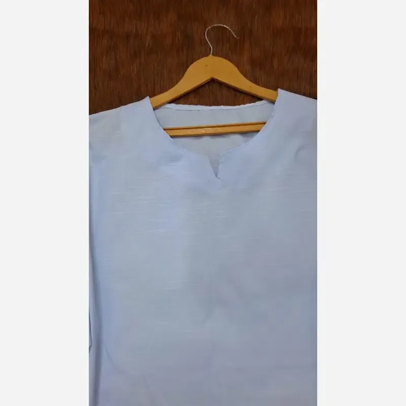 شومیز نخی ساده و دیپلمات یقه کوبایی زنانه فری سایز