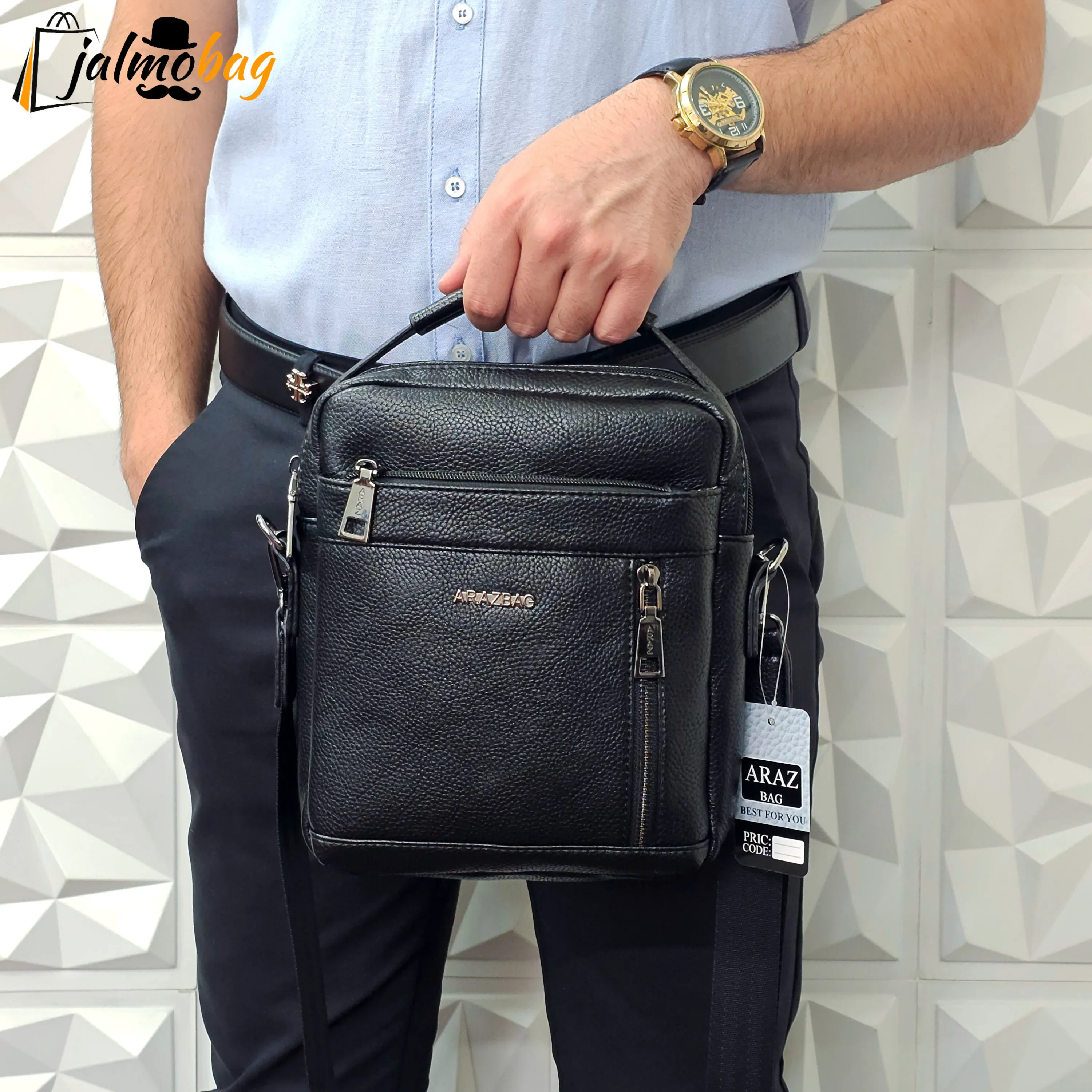 کیف دستی و دوشی مردانه چرم خارجی روزمره ضد خش
