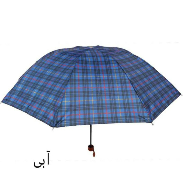 چتر چهار خانه تاشو ضد باد سبک و کمجا پارچه ضد آب مناسب باران و آفتاب زنانه و مردانه