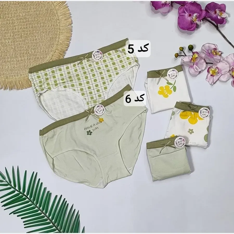 شورت نخی وارداتی سایز بزرگ XXL ضد حساسیت فاق دو لایه